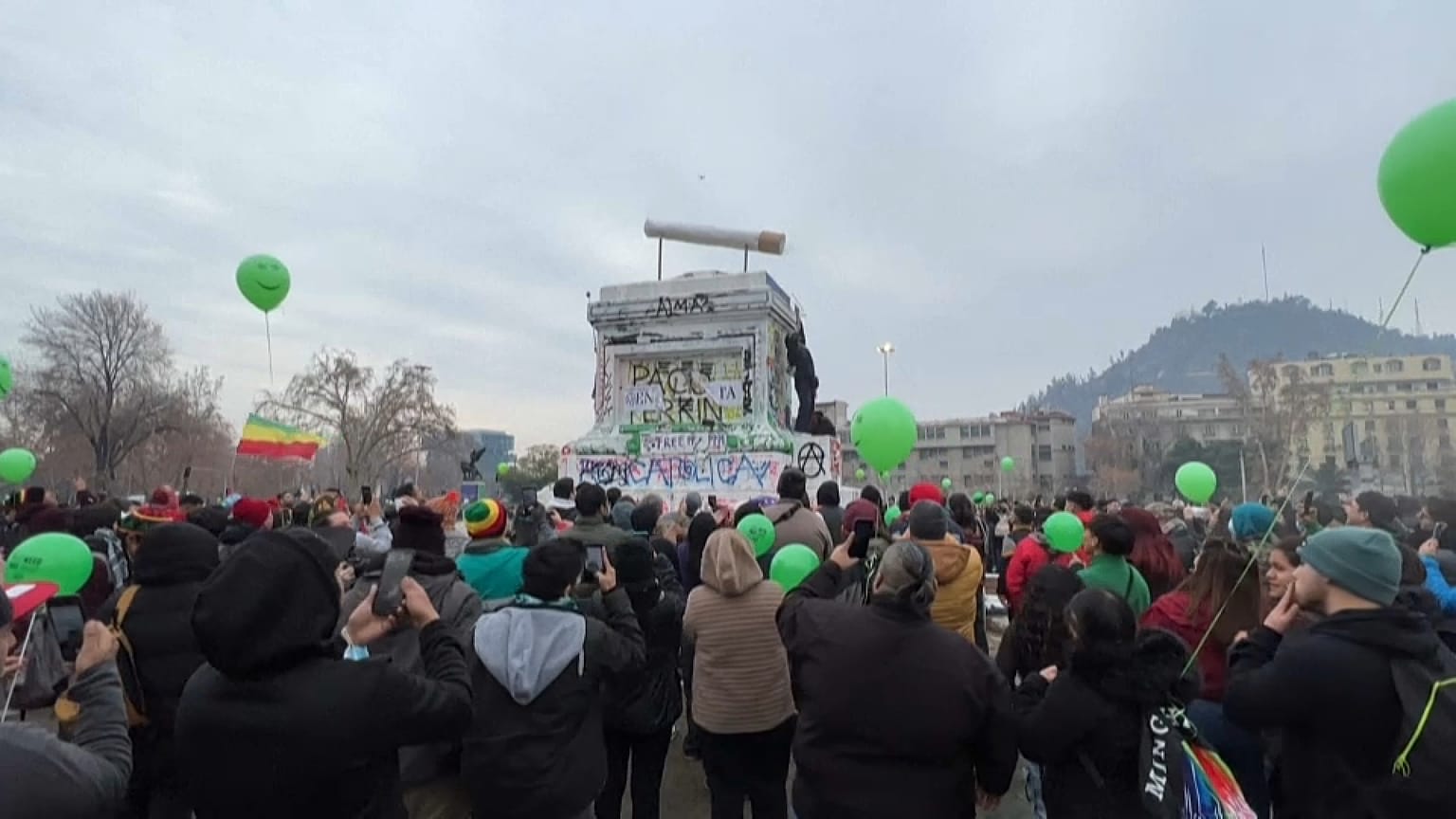 Manifestación por la regularización del Cannabis en Chile 