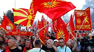 Σκόπια, Βόρεια Μακεδονία, διαδήλωση