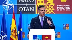 El presidente español, Pedro Sánchez, durante la cumbre de la OTAN celebrada en Madrid