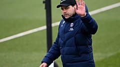 Paris Saint-Germain's departing head coach Mauricio Pochettino arrives at the club's training ground, February 10, 2022. 