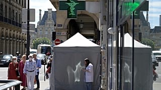 Centre de dépistage du Covid-19 à Paris, le 29/06/2022