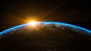 Image shows a view of Earth from space. A new study from British satellite company, Inmarsat, shows 97% of people fear the impacts of the space industry.
