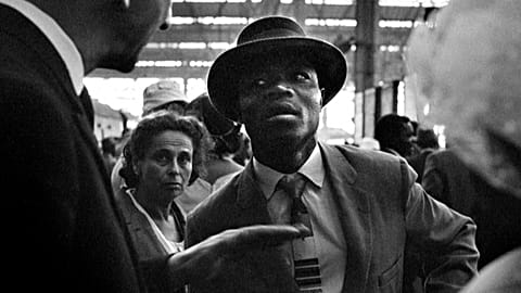 A photograph of a 'Windrush' migrant taken by Howard Grey in 1962
