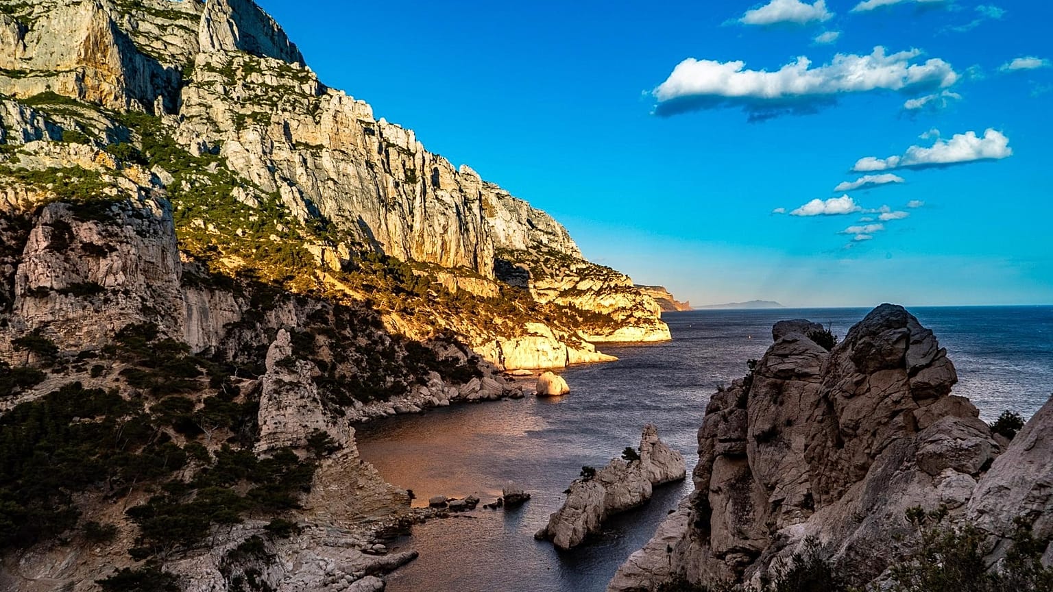 The Calanque de Sugiton is a popular rocky inlet for swimming and bathing