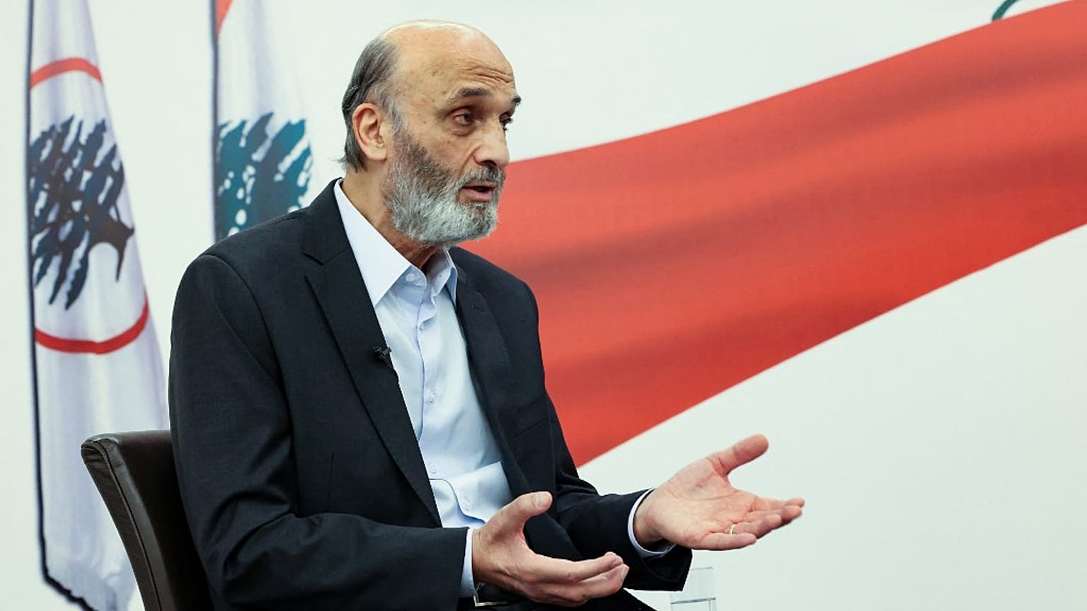Il leader del movimento delle "Forze libanesi" Samir Geagea