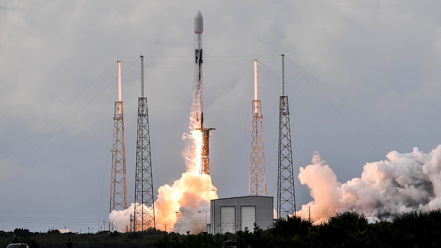 A SpaceX Falcon 9 rocket lifts off from Cape Canaveral Space Force Station, Fla., Wednesday, June 29, 2022. 