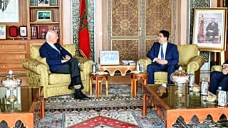 وزير الخارجية المغربي ناصر بوريطة رفقة المبعوث الأممي للصحراء الغربية  ستافان دي ميستورا.