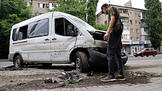 Donetsk, in territory under the government of the Donetsk People's Republic, eastern Ukraine, June 22, 2022.