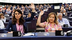 Das Europäiksche Parlament bei der Abstimmung
