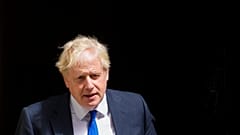British Prime Minister Boris Johnson outside 10 Downing Street