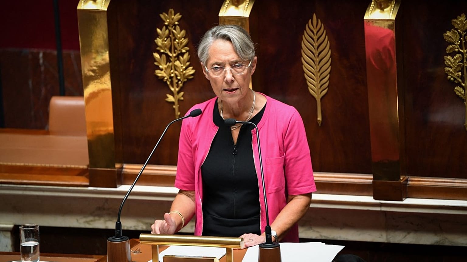 La Première ministre française Elisabeth Borne prononce son discours de politique générale à l'Assemblée nationale - Paris, le 06/07/2020