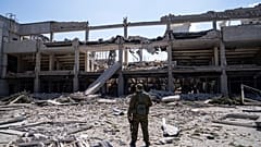 Zerstörung in Charkiw in der Ukraine im Juli 2022