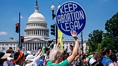 Abtreibungsbefürworter protestieren vor dem Kapitol in Washington