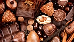 Piles of chocolate