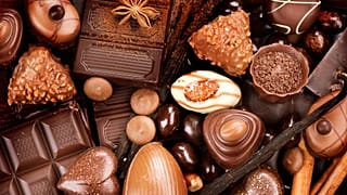 Piles of chocolate