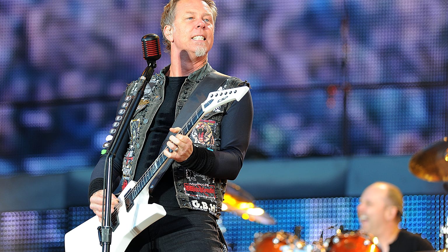 US rock band Metallica headline on the main stage at the Download Festival in Donington Park, England on Saturday, June 9, 2012