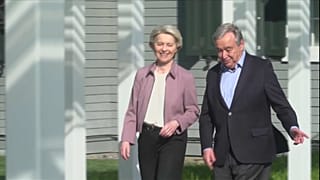 Урсула фон дер Ляйен и Антониу Гутерриш в Нью-Йорке, 7 июля 2022 г.