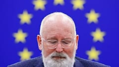 Frans Timmermans a glasgow-i klímacsúcs után az Európai Parlamentnek tartott beszédében, Strasbourgban, 2021 novemberében