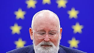 Frans Timmermans a glasgow-i klímacsúcs után az Európai Parlamentnek tartott beszédében, Strasbourgban, 2021 novemberében
