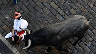 San Fermin ünnep: bikafuttatás Pamplonában