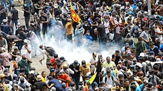 Die Polizei ging mit Tränengas und Wasserwerfern gegen die Demonstrierenden vor