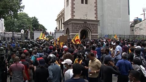 Sri Lanka'da protestolar