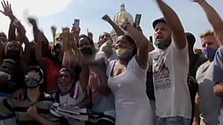 Manifestantes durante una movilización el 11J. 