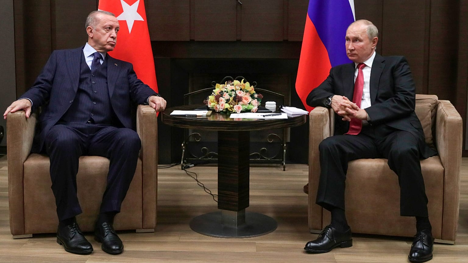 صورة أرشيفية للقاء سابق بين إردوغان وبوتين