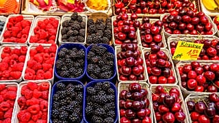 Schöne, aber teure Produkte in der Frankfurter Markthalle am 14.06.22