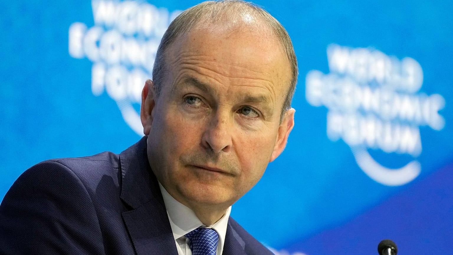 Irish Taoiseach Micheal Martin is pictured at the World Economic Forum in Davos in May.