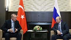 خلال لقاء سابق بين إردوغان وبوتين في 2019
