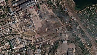 Последствия ракетного удара по Новой Каховке