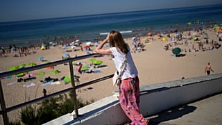 Der Carcavelos-Strand bei Lissabon