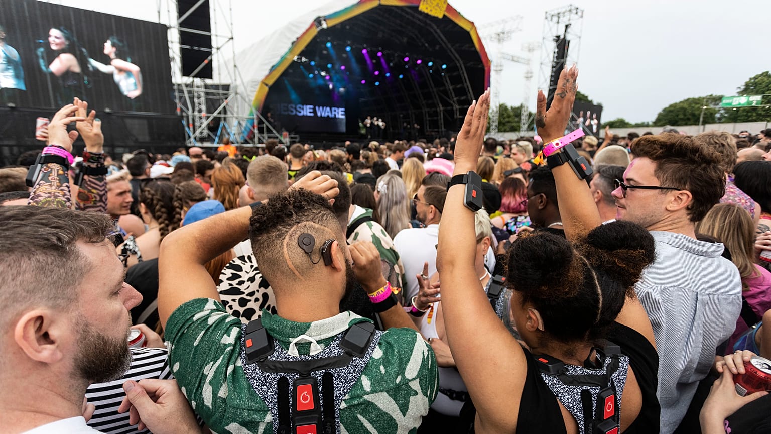 Deaf audience members at Mighty Hoopla, London UK