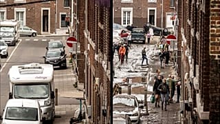 Chênée, na região de Liège, foi uma das áreas mais afetadas pelas inundações do ano passado
