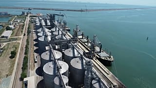 Getreideterminal im rumänischen Schwarzmeerhafen Constanta