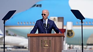الرئيس الأمريكي جو بايدن عند وصوله إسرائيل 13/07/2022