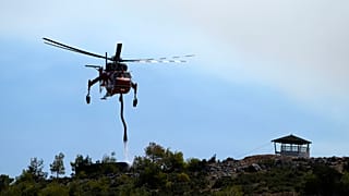 The helicopter had been deployed to tackle a forest fire on the Aegean island of Samos.