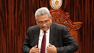 Sri Lankas Präsident Gotabaya Rajapaksa (hier auf einem Archivfoto von 2020) tritt zurück.