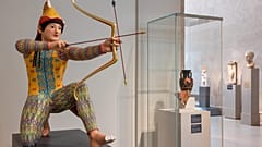 Installation view of Chroma: Ancient Sculpture in Color, on view July 5, 2022 – March 26, 2023 at The Metropolitan Museum of Art, New York