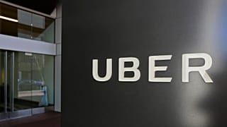 An exterior view of the headquarters of Uber in San Francisco.
