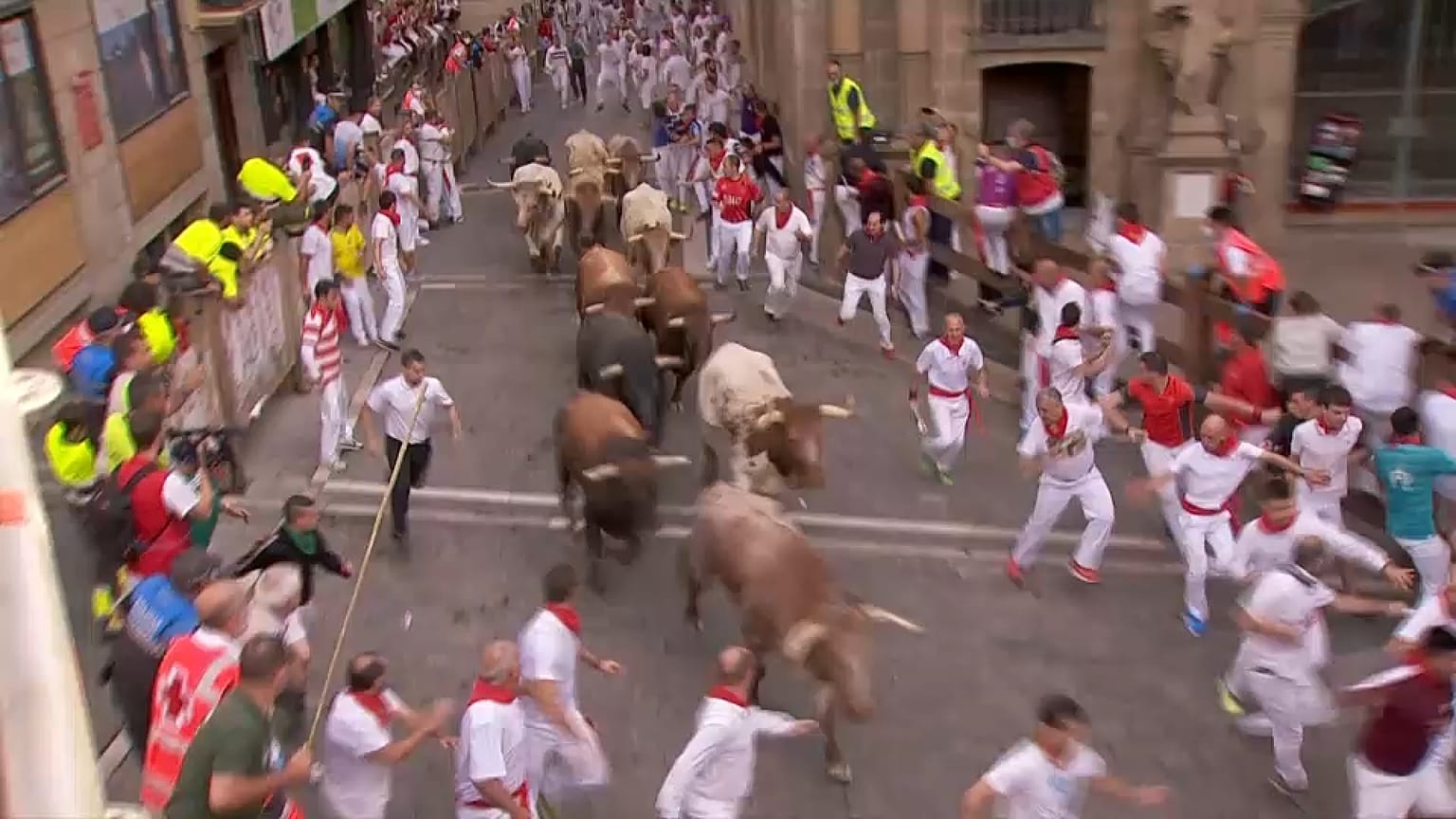 Stierhatz durch Pamplona