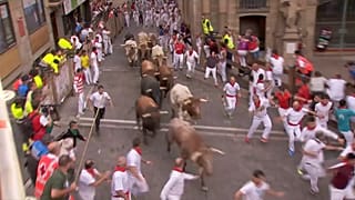Stierhatz durch Pamplona