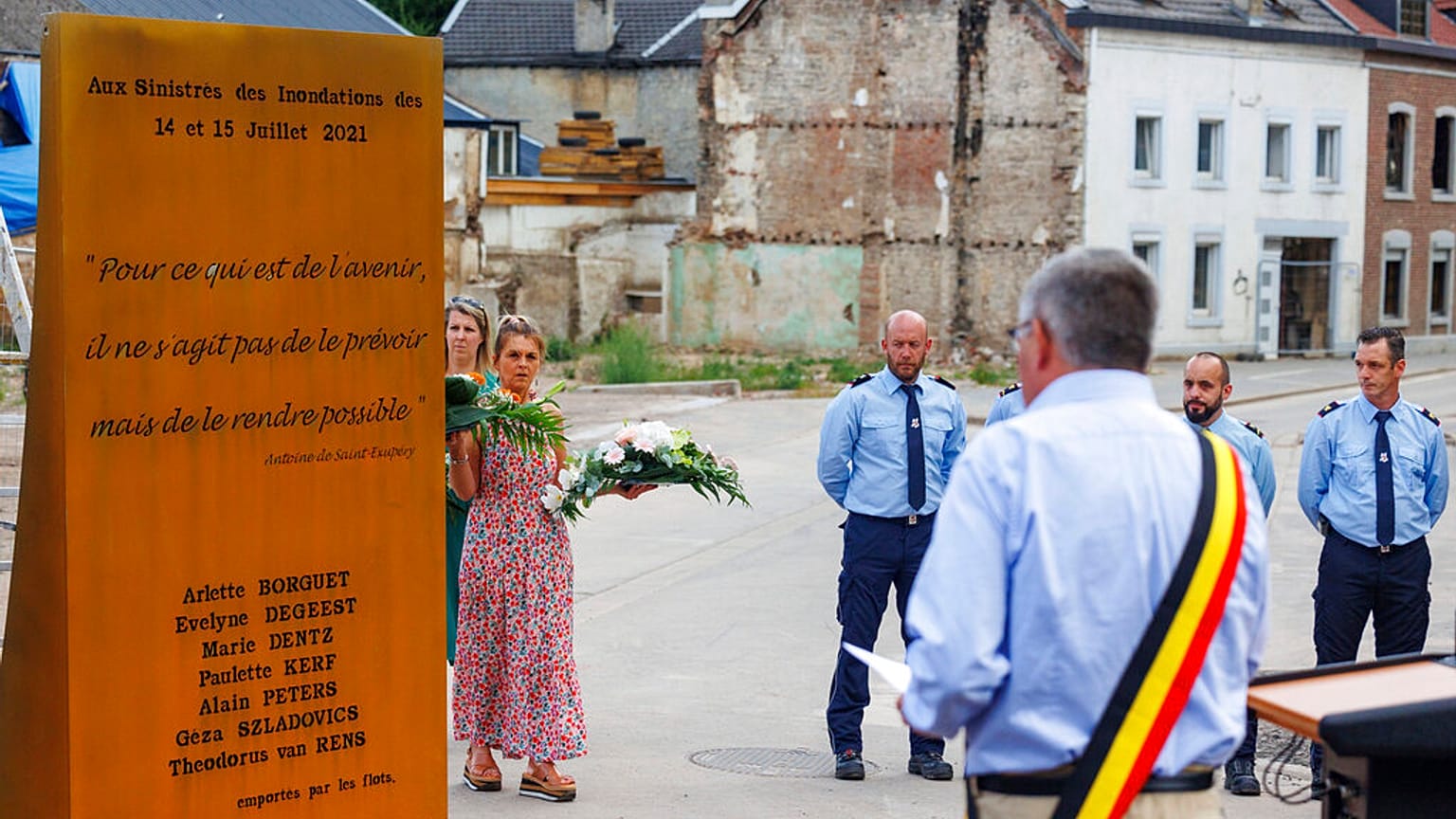 Un momento delle celebrazioni a Pepinster in Belgio