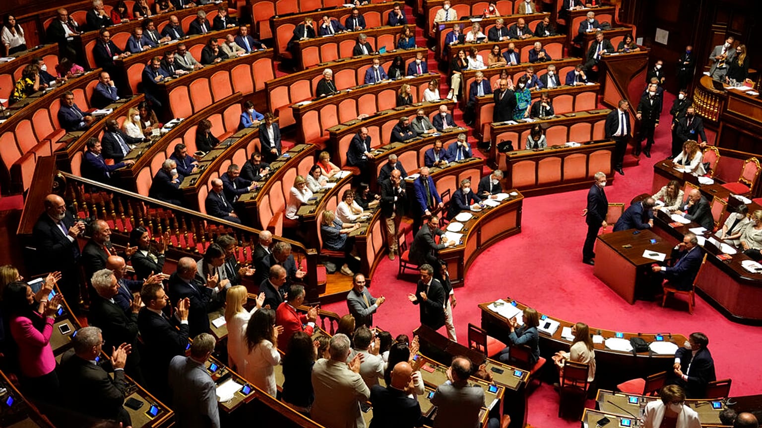 Die "Fünf-Sterne-Bewegung" weigerte sich im Senat, Draghi ihr Vertrauen auszusprechen.