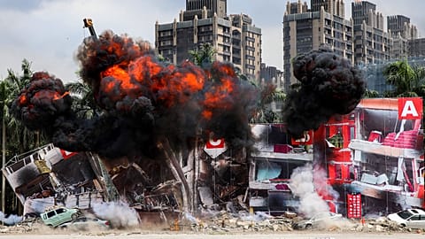 لقطة عامة لمكان التدريب للاتجابة للطوارئ تايوان 14/07/2022