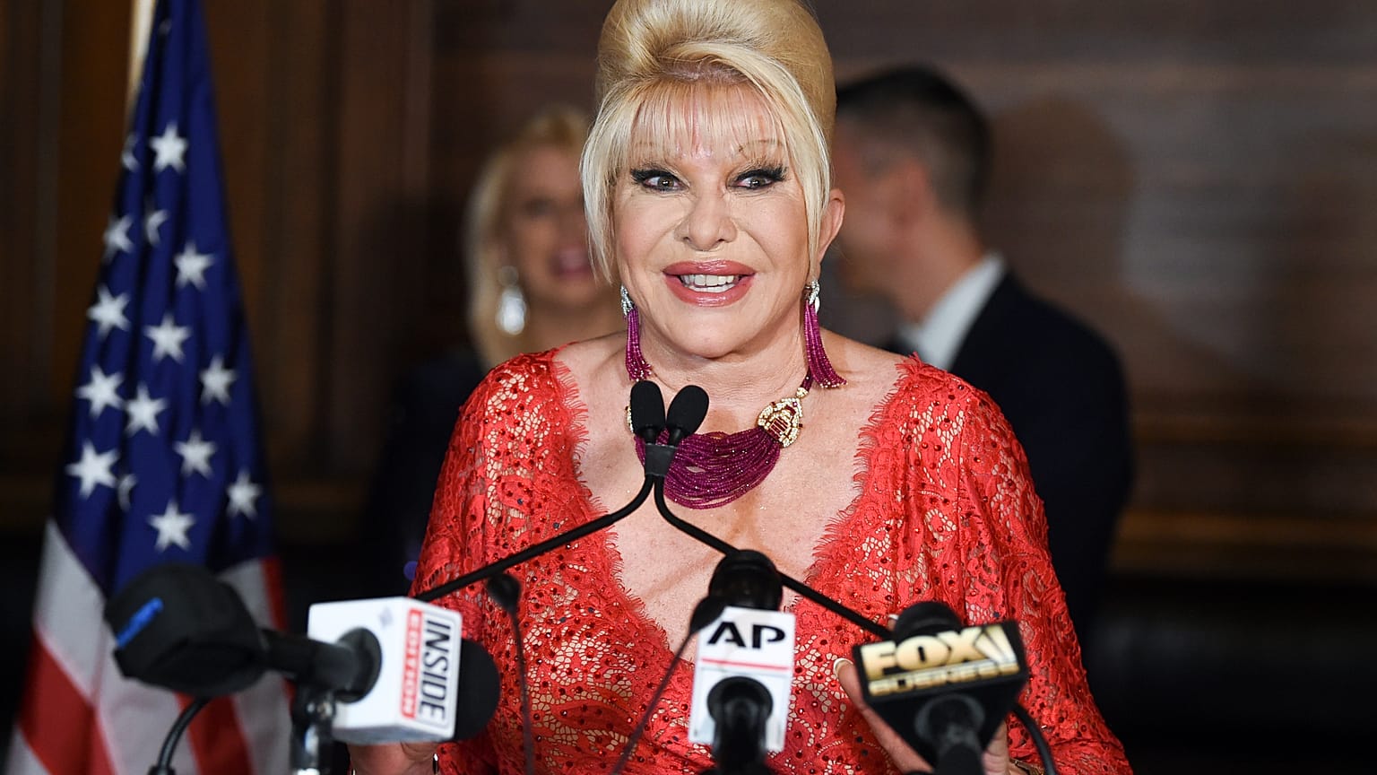 Ivana Trump at the Plaza Hotel on June 13, 2018, in New York. Donald Trump's first wife has died in New York City, the former president announced on social media on Thursday.
