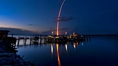 Décollage d'une fusée Falcon 9 le 14 juillet 2022