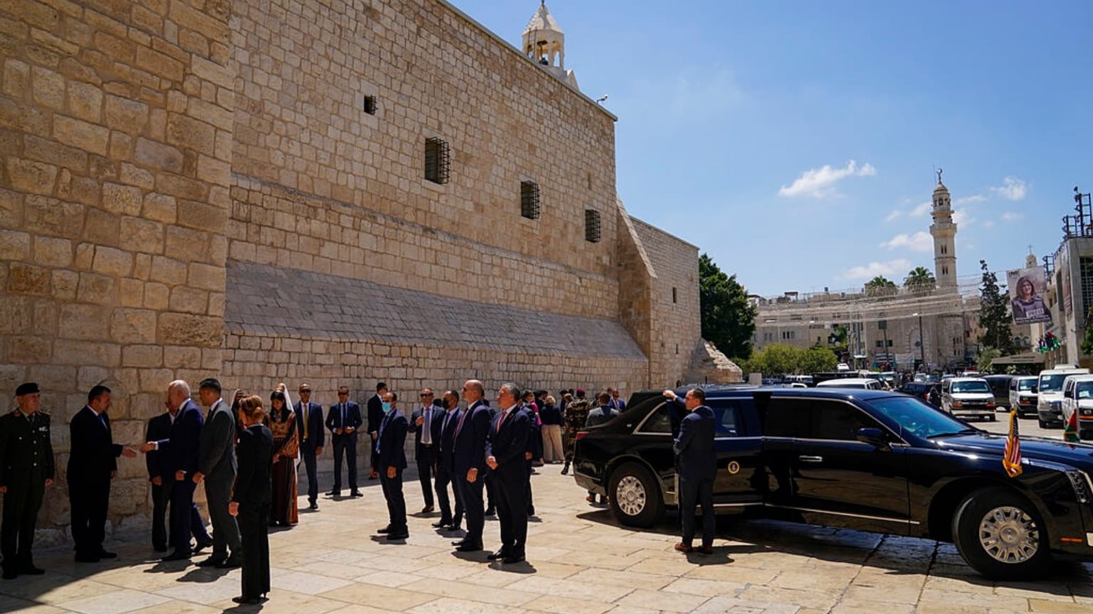 Ο Τζο Μπάιντεν στο Ναό της Γέννησης