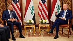 دیدار جو بایدن با مصطفی کاظمی در عربستان